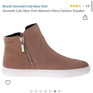 Kenneth Cole Kiera Leather Side-Zip Sneakers